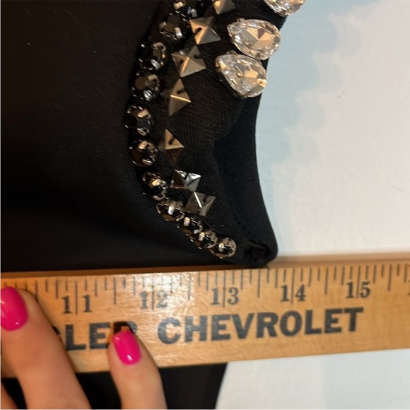NWT Topshop Black Cocktail Dress Fit Flare
Embellished Jewels Cap Sleeve Size 4 - Picture 11 of 15